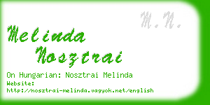 melinda nosztrai business card